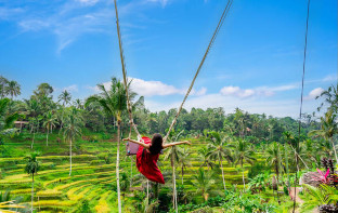 view of woman in bali